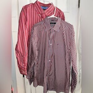 Two Nautica Men's Dual Striped Shirts